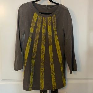 Grey and yellow pieces tunic